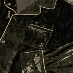 Honor The Gift Women Velvet PJ Button Top (black) -Marvia Wear Sales Store hgwg220330blk 4