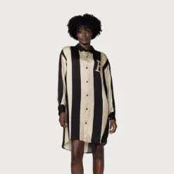 Honor The Gift Women Shirt Dress (black) -Marvia Wear Sales Store hgwg220331blk 4