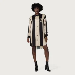 Honor The Gift Women Shirt Dress (black) -Marvia Wear Sales Store hgwg220331blk 5