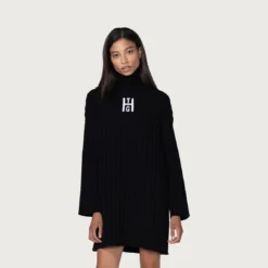 Honor The Gift Women Freshman Turtle Neck Dress (black) -Marvia Wear Sales Store hgwg220444blk 6