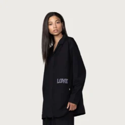 Honor The Gift Women Love Button Up Shirt (black) -Marvia Wear Sales Store hgwg220445blk 7