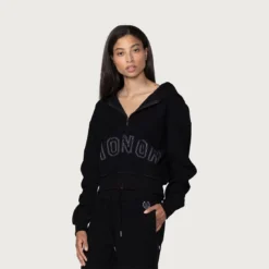 Honor The Gift Women Reversed Honoree Zip Up Hoody (black) -Marvia Wear Sales Store hgwg220451blk 7