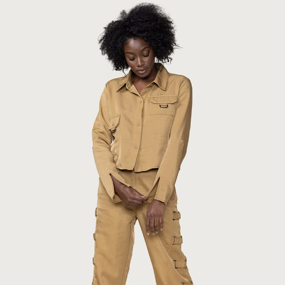 Honor The Gift Women Cadet Top (khaki) 8 Honor The Gift Women Cadet Top (khaki) - Image 8