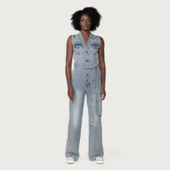 Honor The Gift Women Service Jumpsuit (light Indigo) -Marvia Wear Sales Store hgwg230164lig3