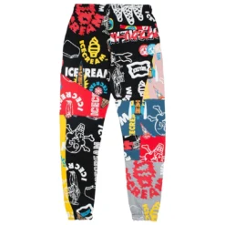 Ice Cream Men Coalition Sweatpants (black / Print) -Marvia Wear Sales Store ik4011102blk 3