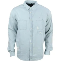 10 Deep Men Destructo Long Sleeve Shirt (blue / Light Damage)