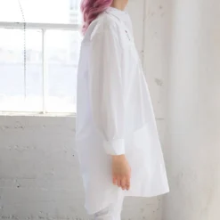 Lazy Oaf X Hello Kitty Women Bow Tie Long Sleeve Shirt (White) -Marvia Wear Sales Store lohkbtieshwht4