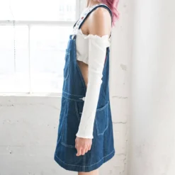 Lazy Oaf X Hello Kitty Women Pinny Dress Blue (Denim) -Marvia Wear Sales Store lohkpindresbl2