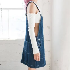 Lazy Oaf X Hello Kitty Women Pinny Dress Blue (Denim) -Marvia Wear Sales Store lohkpindresbl4