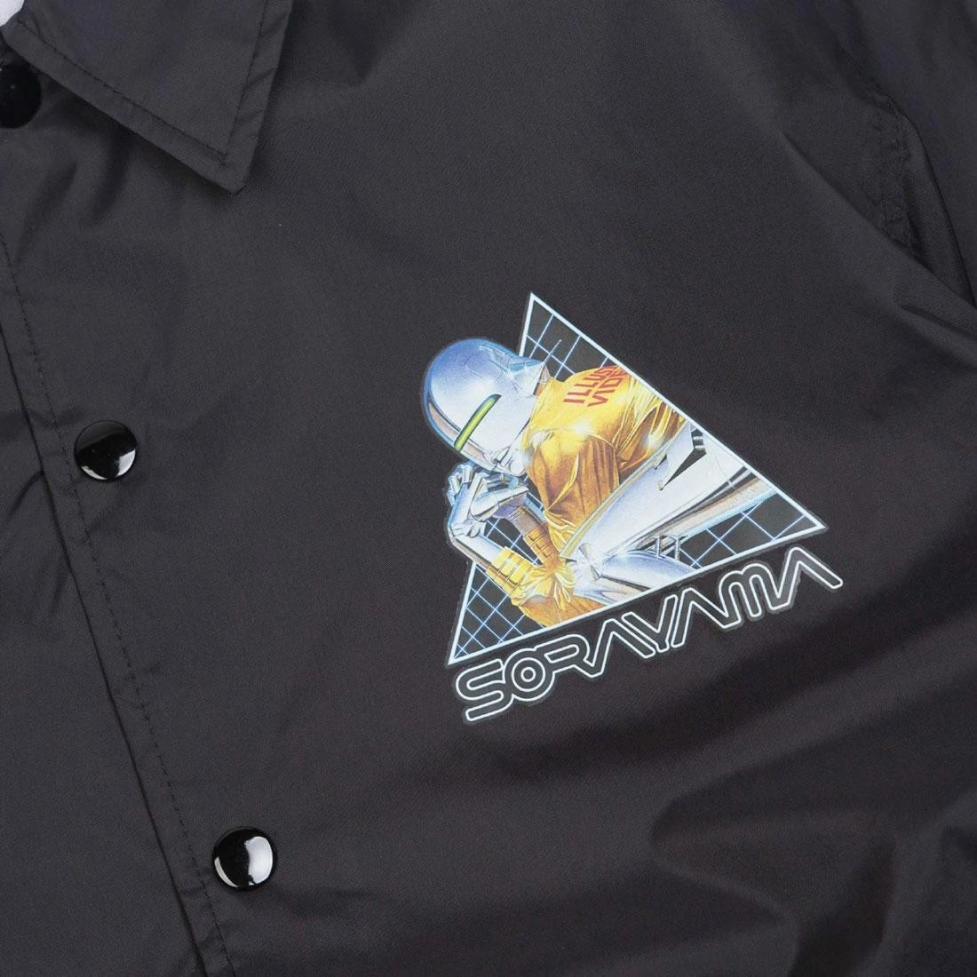 Medicom X SYNC X Hajime Sorayama Men Sexy Robot 02 Coach Jacket (black) 3 Medicom X SYNC X Hajime Sorayama Men Sexy Robot 02 Coach Jacket (black) - Image 3