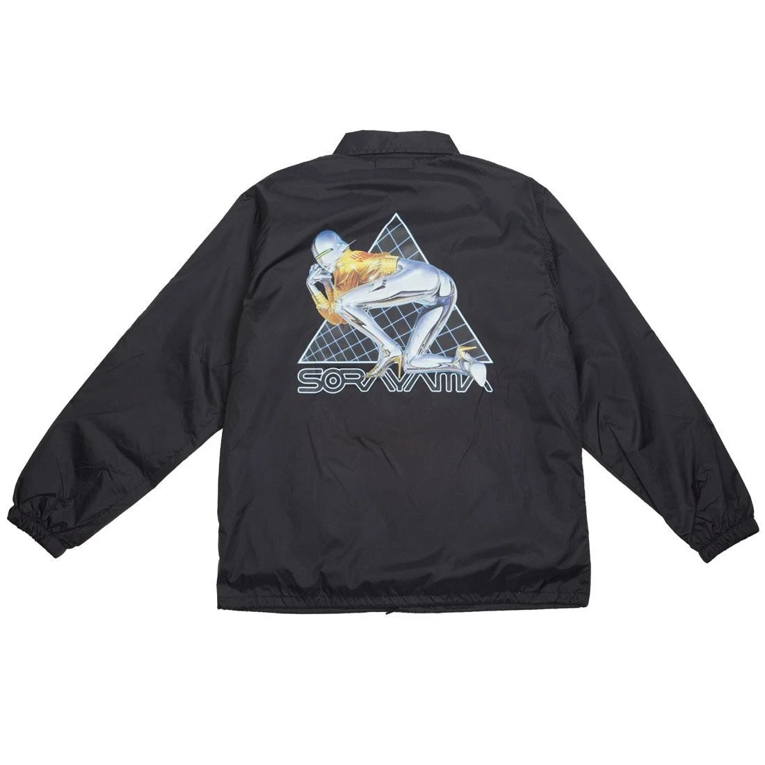 Medicom X SYNC X Hajime Sorayama Men Sexy Robot 02 Coach Jacket (black) 2 Medicom X SYNC X Hajime Sorayama Men Sexy Robot 02 Coach Jacket (black) - Image 2