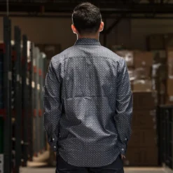 BAIT Basics Long Sleeve Shirt (blue / Light Blue) -Marvia Wear Sales Store shirts longblueback