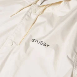 Stussy Men Summer Long Hooded Coaches Jacket (white) -Marvia Wear Sales Store ss115339offw 2