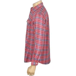 Undefeated Yardmaster Flannel Long Sleeve Shirt (red) -Marvia Wear Sales Store un511037red thum3 42879