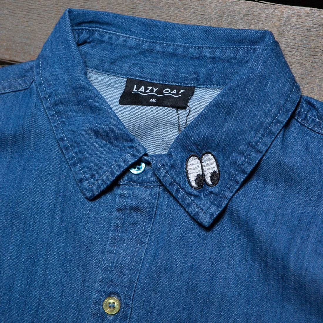 Lazy Oaf Women Sad Rainbow Shirt (blue / Denim) 3 Lazy Oaf Women Sad Rainbow Shirt (blue / Denim) - Image 3