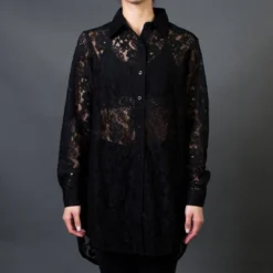 Lazy Oaf Women Don't Care Lace Shirt (black)