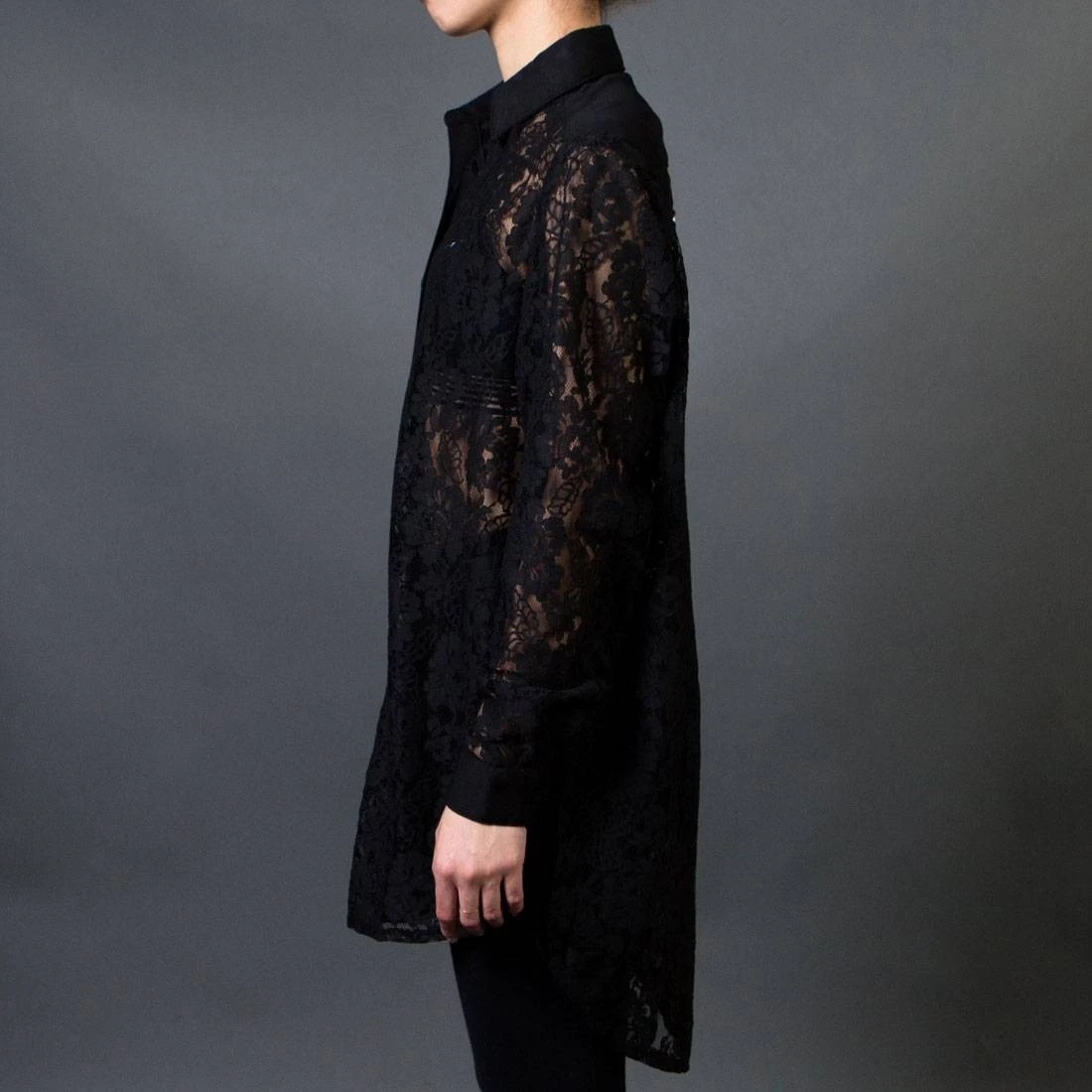 Lazy Oaf Women Don't Care Lace Shirt (black) 3 Lazy Oaf Women Don't Care Lace Shirt (black) - Image 3