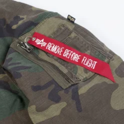 Alpha Industries Men MA-1 CTN Reversible Jacket (camo / Woodland Camo) -Marvia Wear Sales Store v07a2682 2