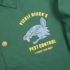 BAIT X Rick And Morty Men Pickle Rick Coaches Jacket (green / Forest) -Marvia Wear Sales Store v07a5157 edit