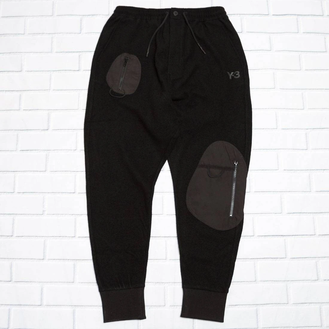 Adidas Y-3 Men Wool Jersey Cuffed Pants (black) 1 Adidas Y-3 Men Wool Jersey Cuffed Pants (black)