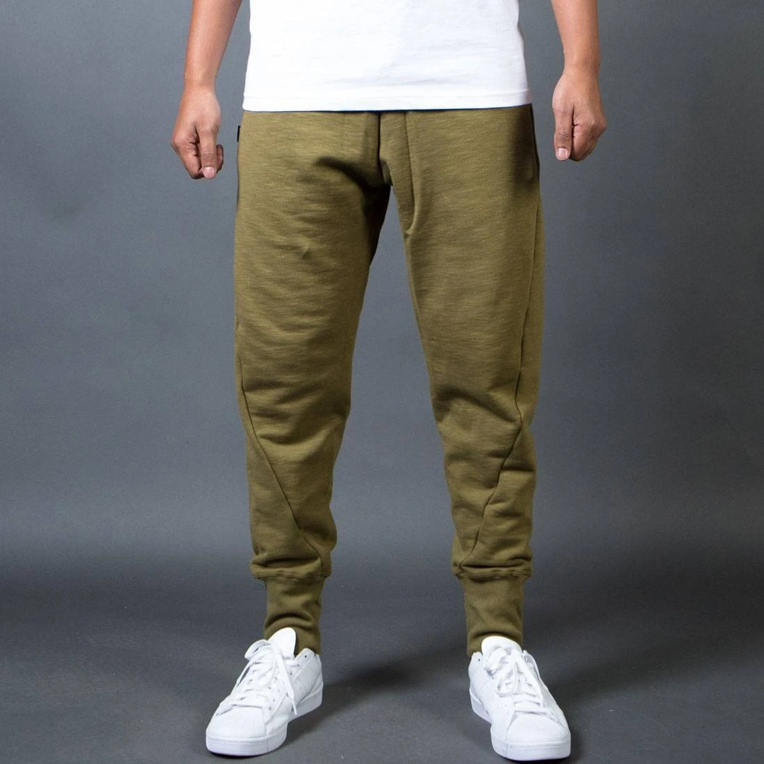 BAIT Men French Terry Jogger Pants - Made In LA (olive) 1 BAIT Men French Terry Jogger Pants - Made In LA (olive)
