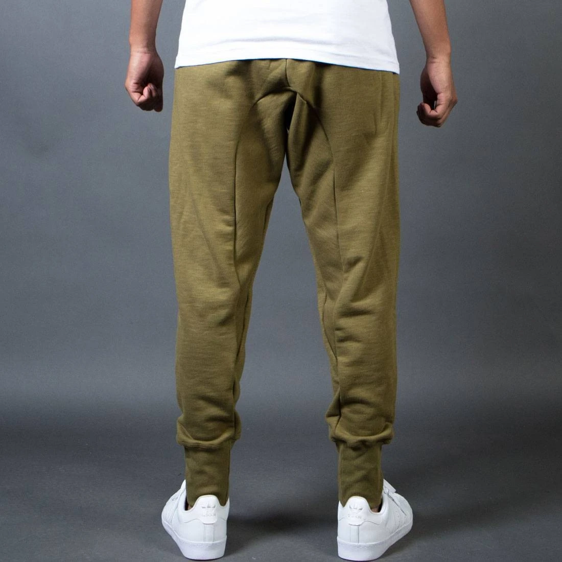 BAIT Men French Terry Jogger Pants - Made In LA (olive) 2 BAIT Men French Terry Jogger Pants - Made In LA (olive) - Image 2