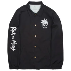 BAIT X Rick And Morty Men Skateboard Coaches Jacket (black)