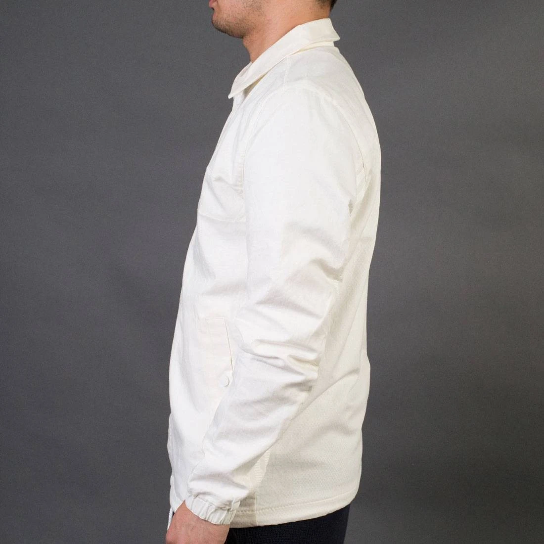 Adidas X Wings + Horns Men Linen Coach Jacket (white / Off White) 4 Adidas X Wings + Horns Men Linen Coach Jacket (white / Off White) - Image 4